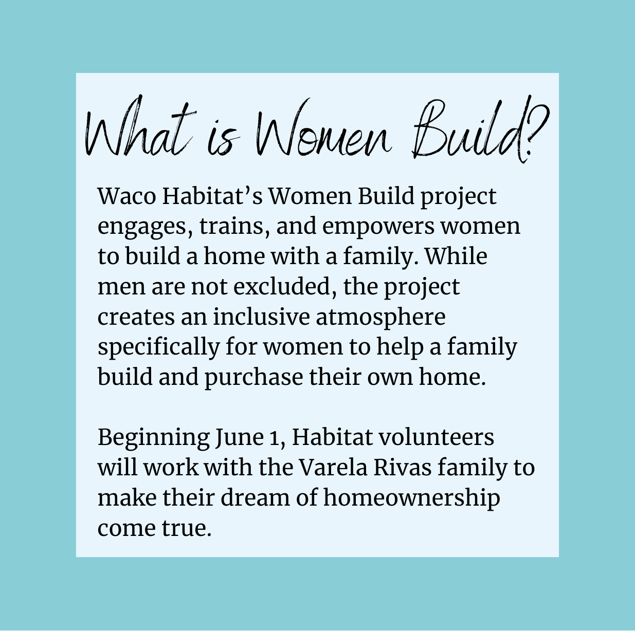 What is Women Build (10)