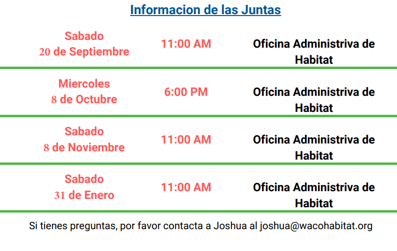 Info Sessions Spanish